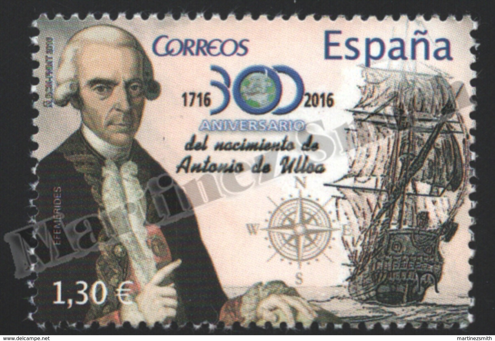 Spain - Espagne 2016 Yvert 4806, 300th Anniversary Of The Birth Of Antonio De Ulloa - MNH - Neufs