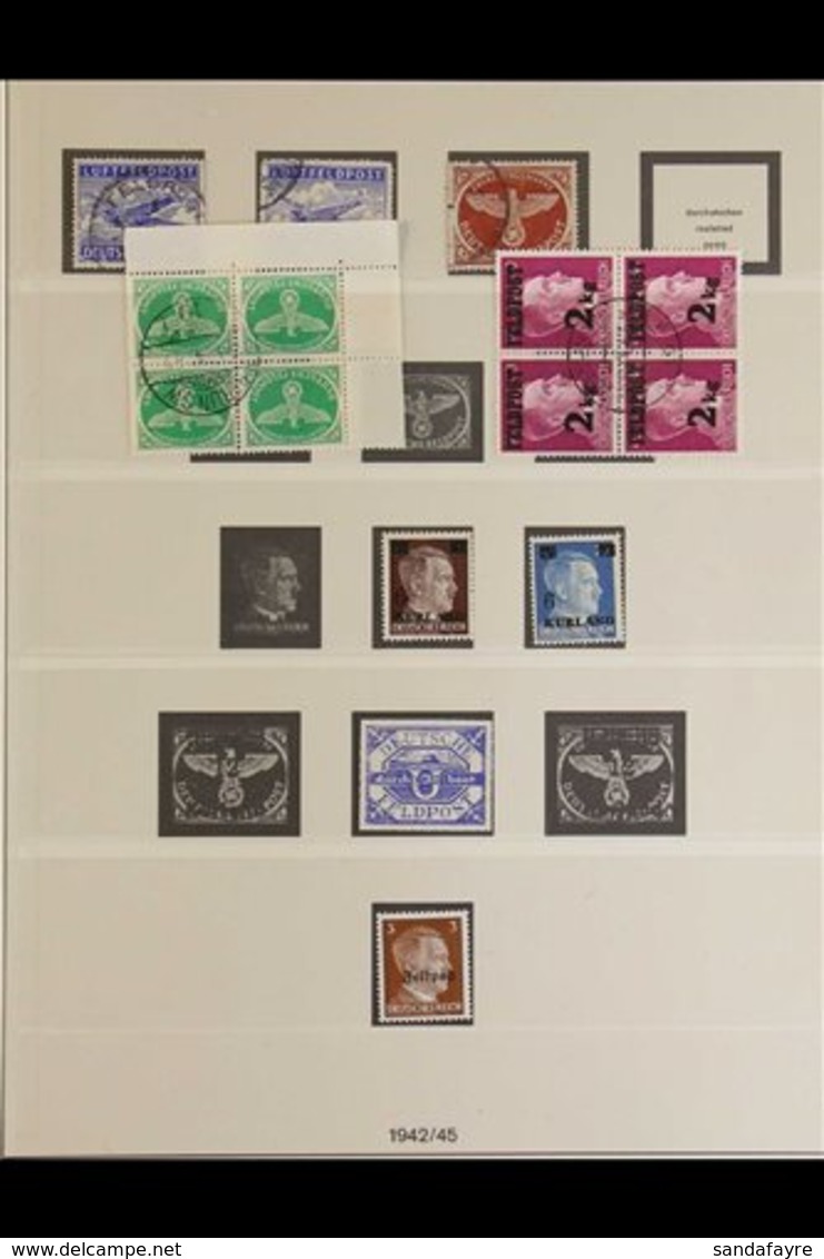 WWII FIELDPOSTS, OCCUPATIONS & LIBERATIONS.  Fascinating Collections Of Stamps And Some Covers On Stock Book Pages Withi - Andere & Zonder Classificatie