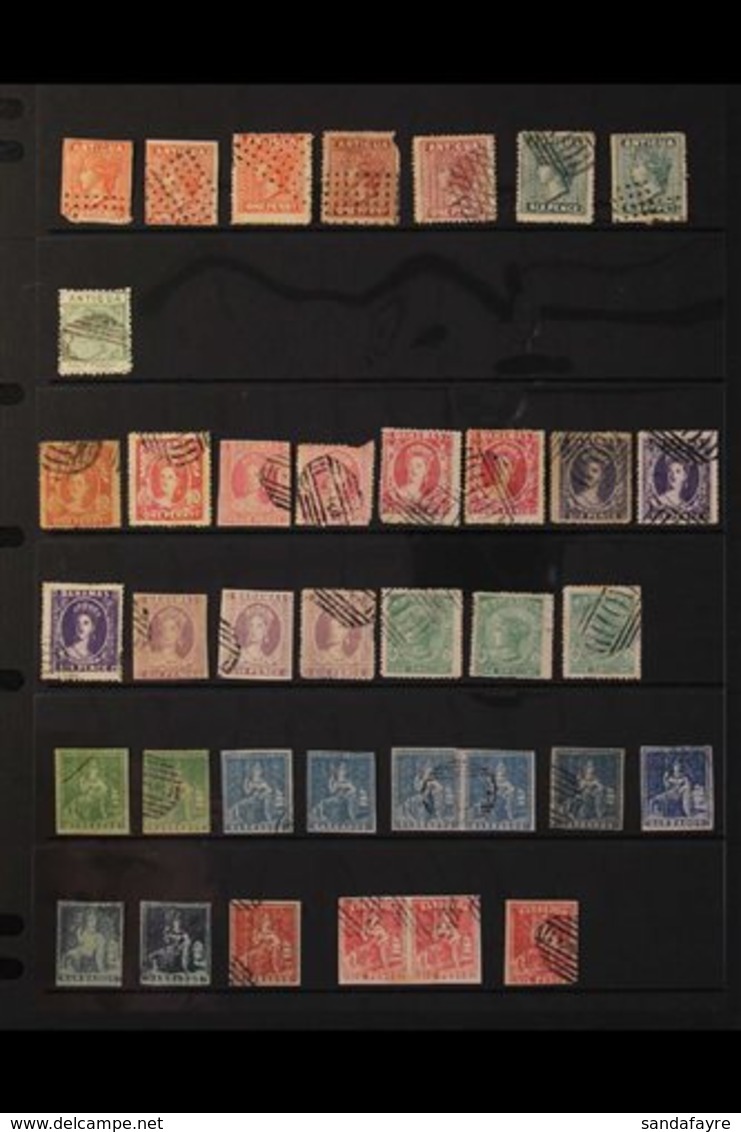 FORGERIES OF BRITISH WEST INDIES / CARIBBEAN  Mostly 'used' Collection Of Forged 19th Century Stamps. With Antigua (8 St - Sonstige & Ohne Zuordnung