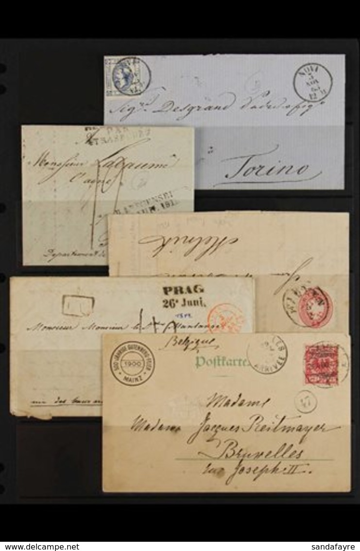 EUROPEAN POSTAL HISTORY  An Interesting "OLD TIME"  Covers, Cards & Postal History Ephemera Selection Of "collectors Put - Other & Unclassified