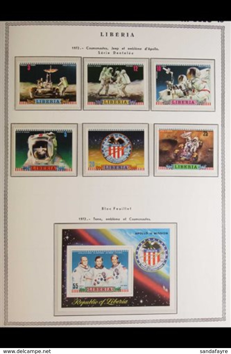 SPACE - APOLLO 16 & 17  1971-1973 WORLD SUPERB NEVER HINGED MINT COLLECTION In A Hingeless Album, All Different, Include - Unclassified