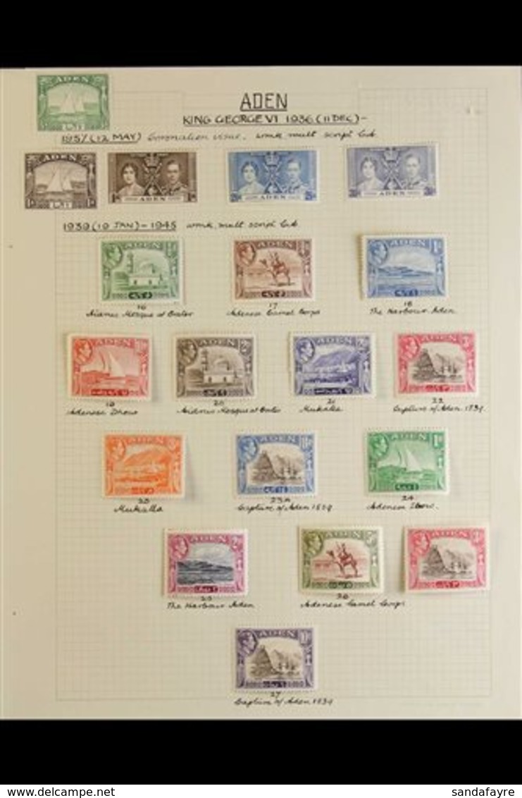 1937-1963 LOVELY MINT & NHM COLLECTION.  An Attractive Collection With Many Values Being Marginal Examples And Stamps Ar - Aden (1854-1963)