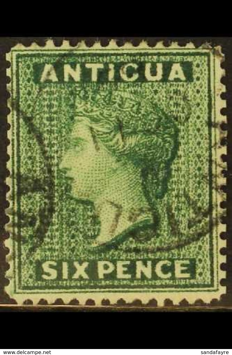 1884-87  6d Deep Green, SG 29, With 'Moreton Evans' RE-ENTRY (position 26), Cds Used. For More Images, Please Visit Http - Other & Unclassified