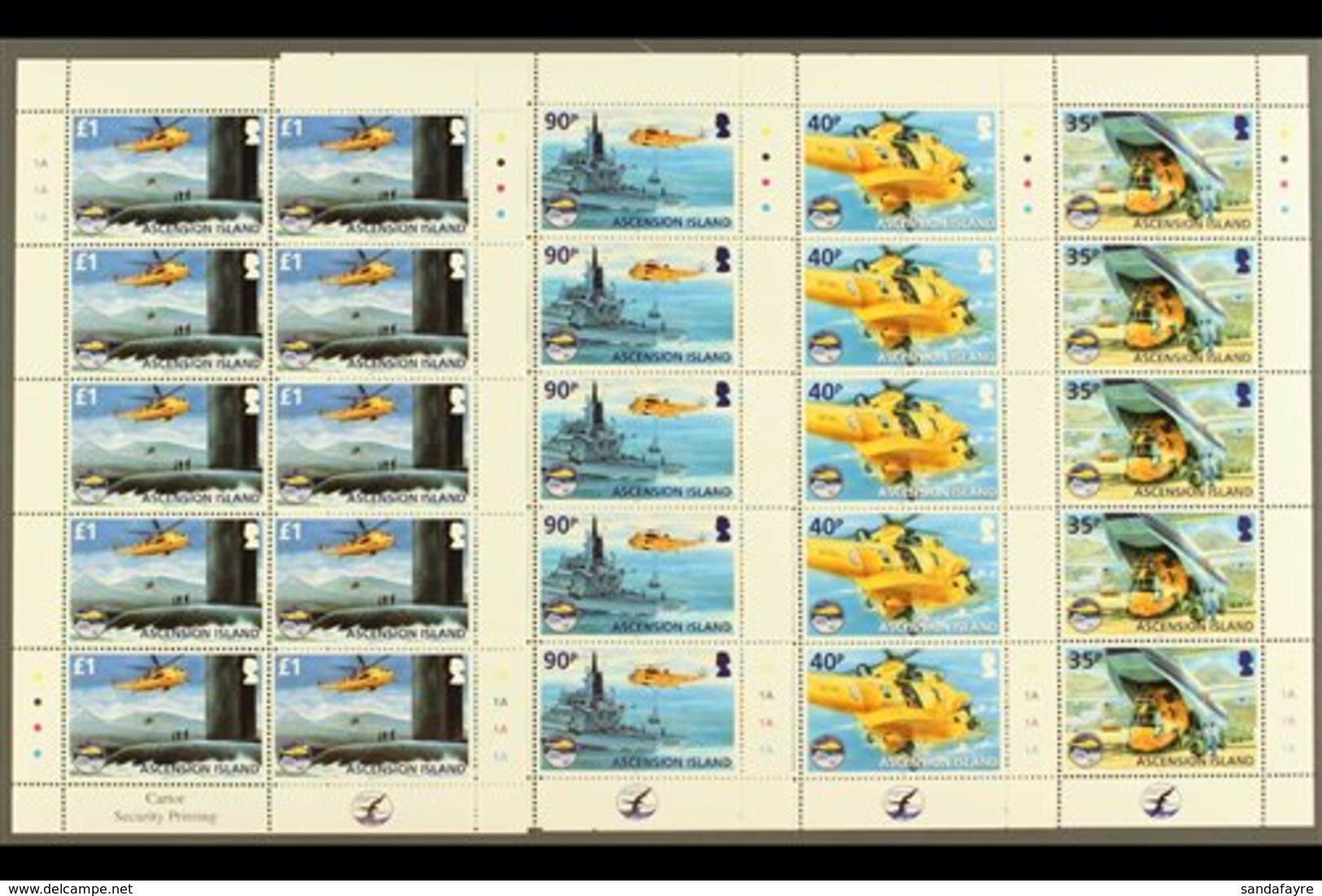2011  Search & Rescue Set, SG 1103/6, In Sheetlets Of 10. NHM (4 Sheetlets) For More Images, Please Visit Http://www.san - Ascension