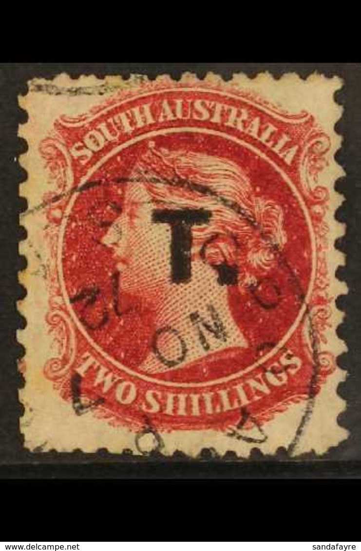SOUTH AUSTRALIA  DEPARTMENTAL OFFICIAL "T" (Treasury) In Black On 2s Perf 10 X 11½-12½, Adelaide 1872 Cds. For More Imag - Altri & Non Classificati
