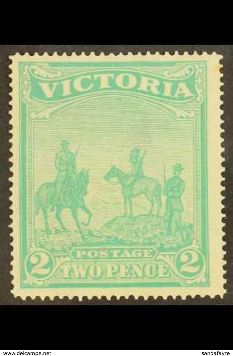 VICTORIA  1900 2d (2s) Emerald Green "War Fund", SG 375, Fine Mint For More Images, Please Visit Http://www.sandafayre.c - Andere & Zonder Classificatie