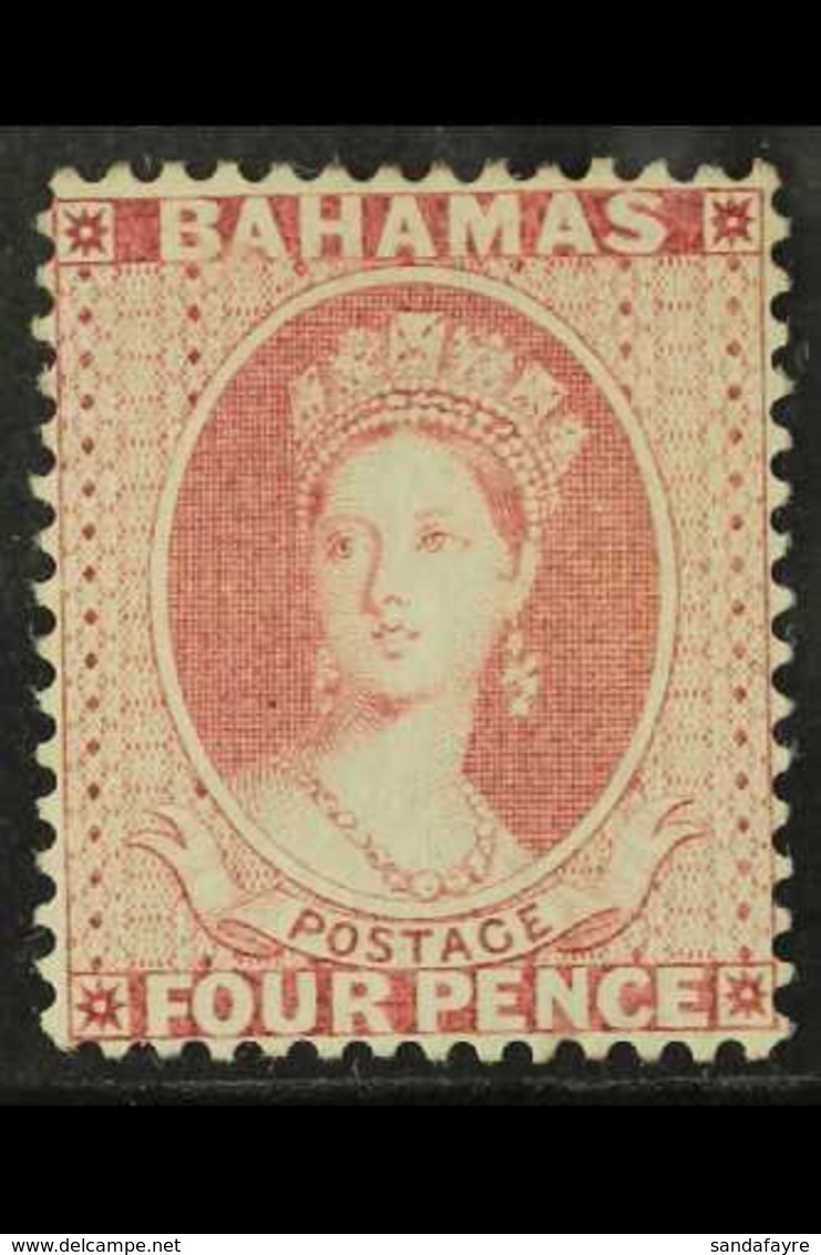 1863-77  (wmk CC, Perf 14) 4d Dull Rose, SG 36, Fine Fresh Mint. Rare! For More Images, Please Visit Http://www.sandafay - Other & Unclassified