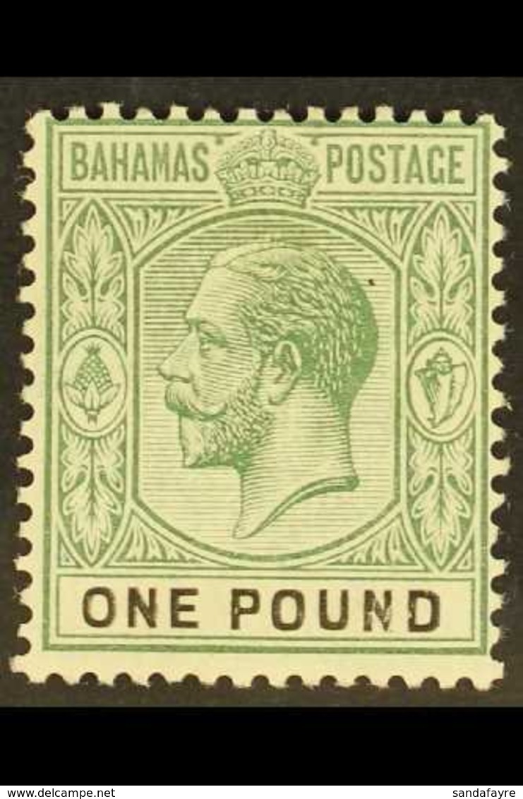 1912-19  £1 Dull Green & Black, Wmk Mult Crown CA, SG 89, Fine Mint. For More Images, Please Visit Http://www.sandafayre - Other & Unclassified