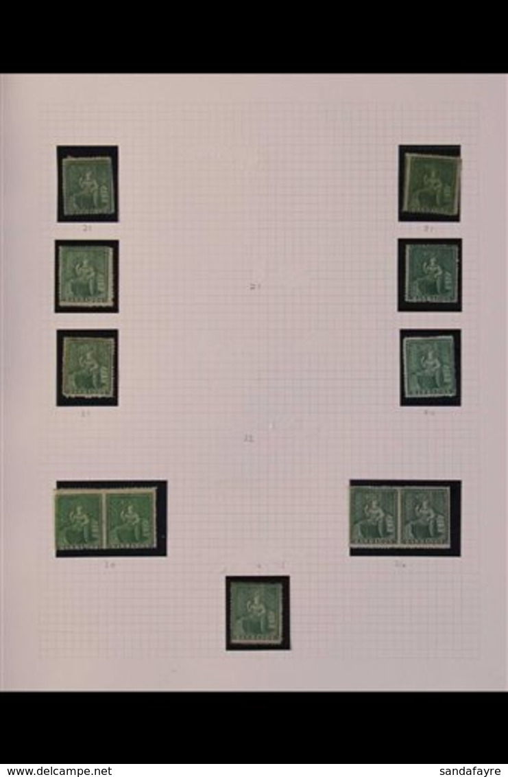 1861 - 1870 ROUGH PERF BRITANNIA COLLECTION  Mint And Used Written Up On Pages Including Some Duplication With ½d Green  - Barbados (...-1966)