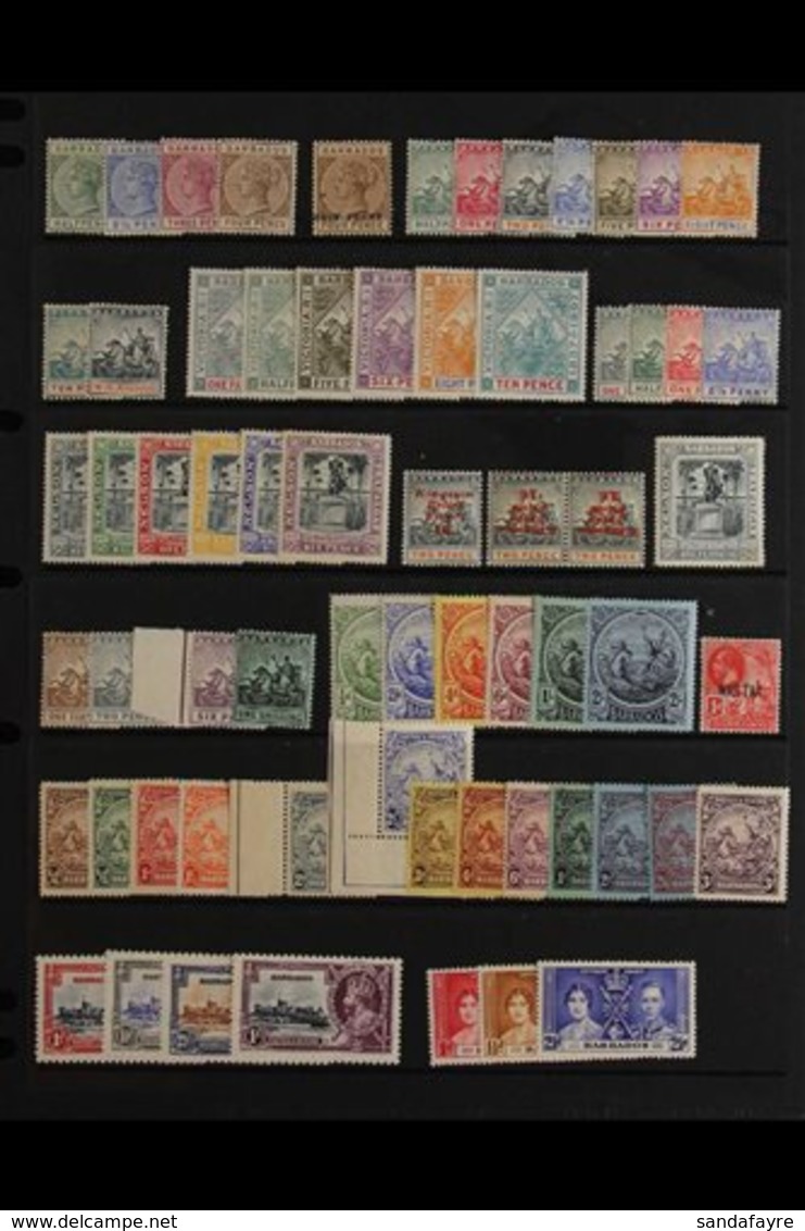 1882-1967 VALUABLE FINE MINT COLLECTION  Incl. 1882-86 ½d, 2½d, 3d And 4d, 1892-1903 ½d To 2s.6d Black & Orange, 1897-98 - Barbados (...-1966)