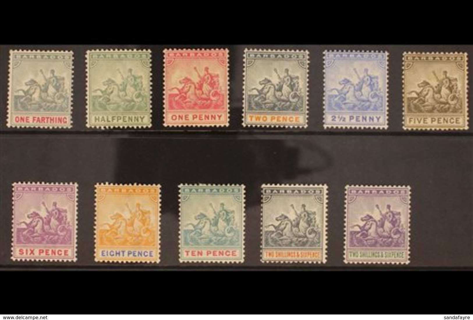 1892-1903  (wmk Crown CA) Complete Set, SG 105/15, Very Fine Mint. Fresh And Attractive! (11 Stamps) For More Images, Pl - Barbades (...-1966)
