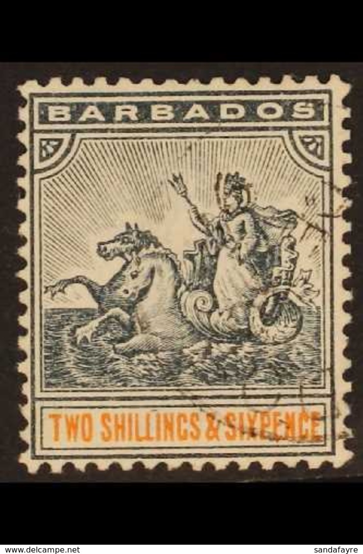 1892-1903  2s.6d Blue-black And Orange, SG 114, Fine Cds Used. For More Images, Please Visit Http://www.sandafayre.com/i - Barbados (...-1966)