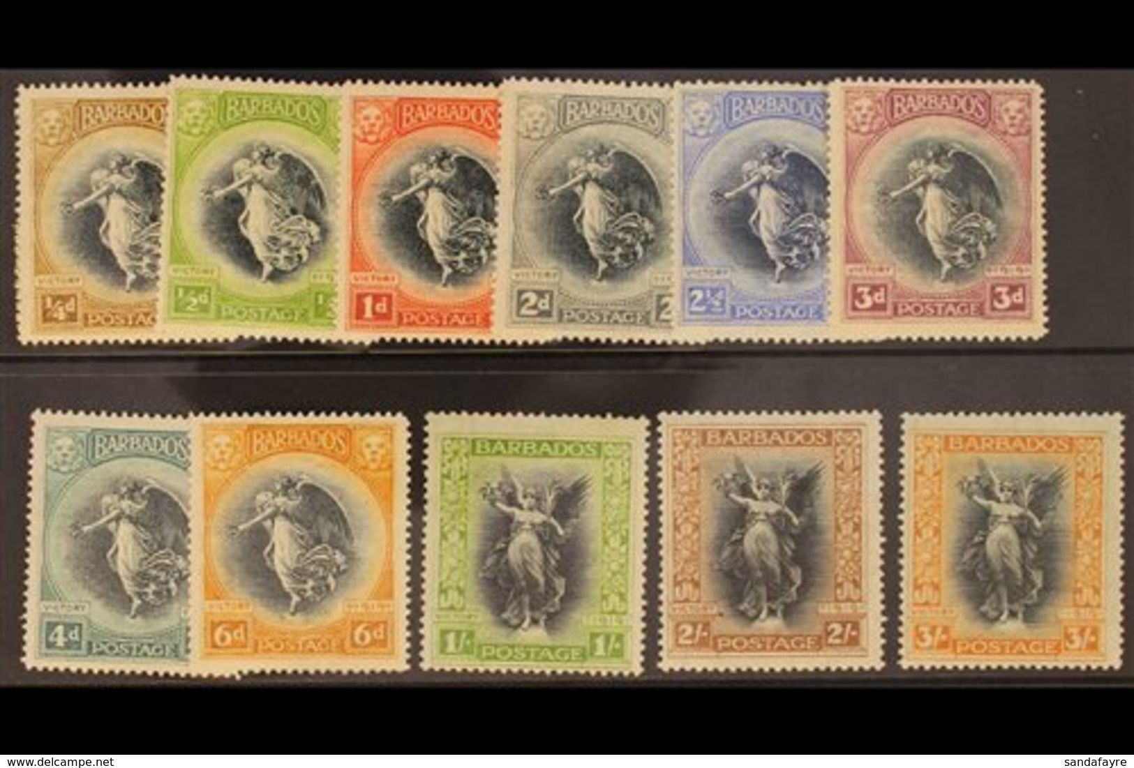1920  Victory (MCA) Set, SG 201/211, Fine Mint. (11 Stamps) For More Images, Please Visit Http://www.sandafayre.com/item - Barbados (...-1966)