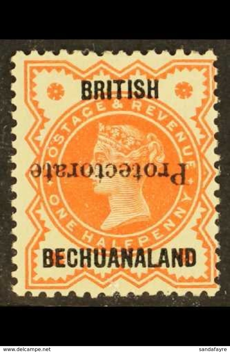 1890  ½d Vermilion, 15mm "Protectorate" Ovpt INVERTED, SG 54a, Very Fine Mint. For More Images, Please Visit Http://www. - Other & Unclassified