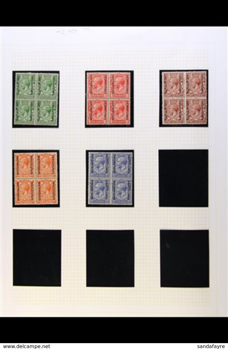 1904-1924 BLOCKS OF FOUR  With KEVII ½d To 2½d (SG 67/69); 1912 1d (SG 72); 1913-24 Set To 2½d (SG 73/78) - The 2d Orang - Andere & Zonder Classificatie