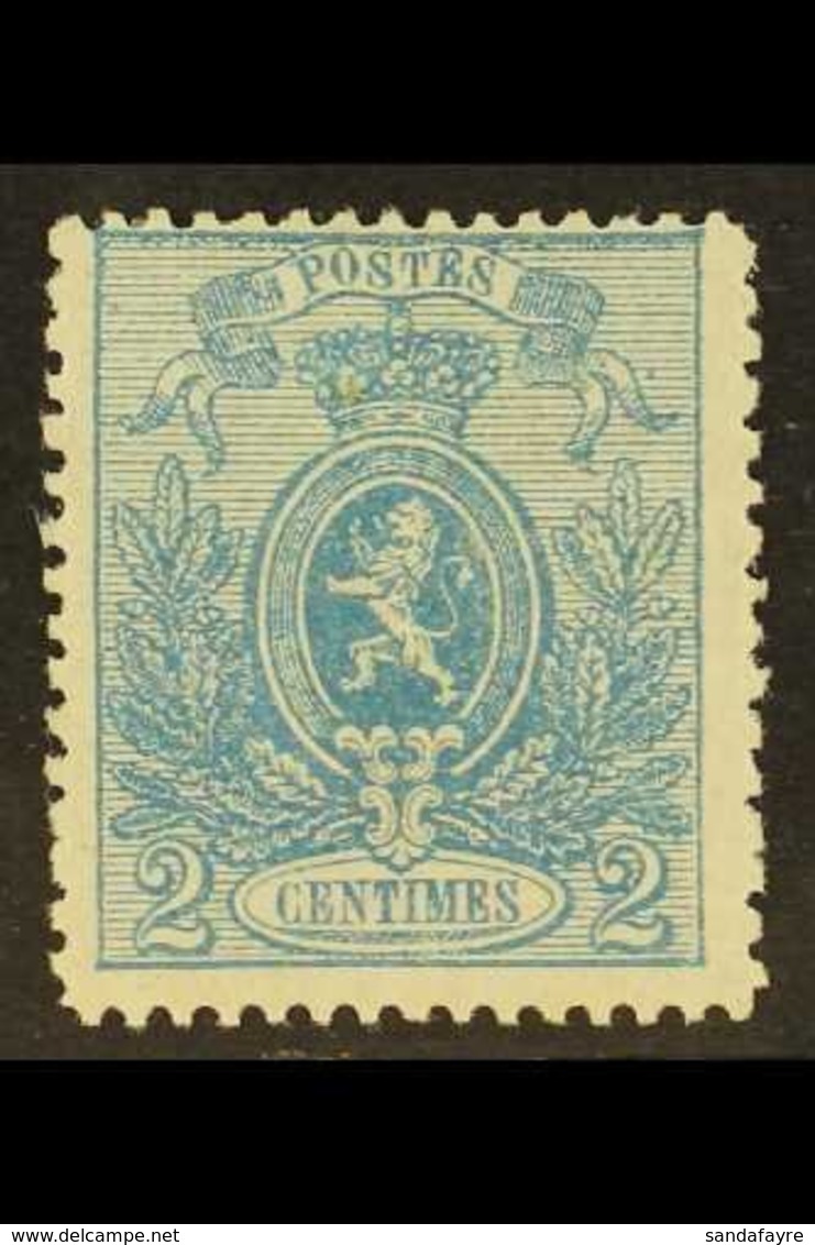 1866-67  2c Blue Lion Perf 14½x14 (SG 41, COB 24, Michel 21 A), Fine Mint Part Og, Very Fresh. For More Images, Please V - Other & Unclassified