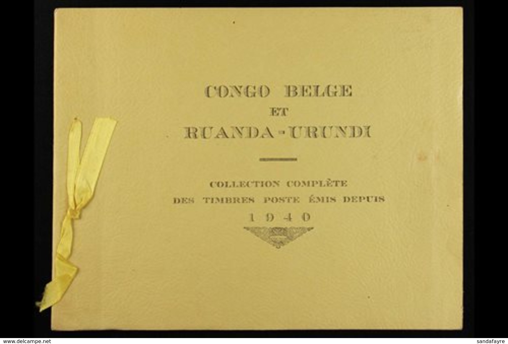 CONGO  1940-42 Special Printed Presentation Album, Displaying Congo And Ruanda-Urundi Mint Sets Lightly Hinged, Incl. Ru - Other & Unclassified