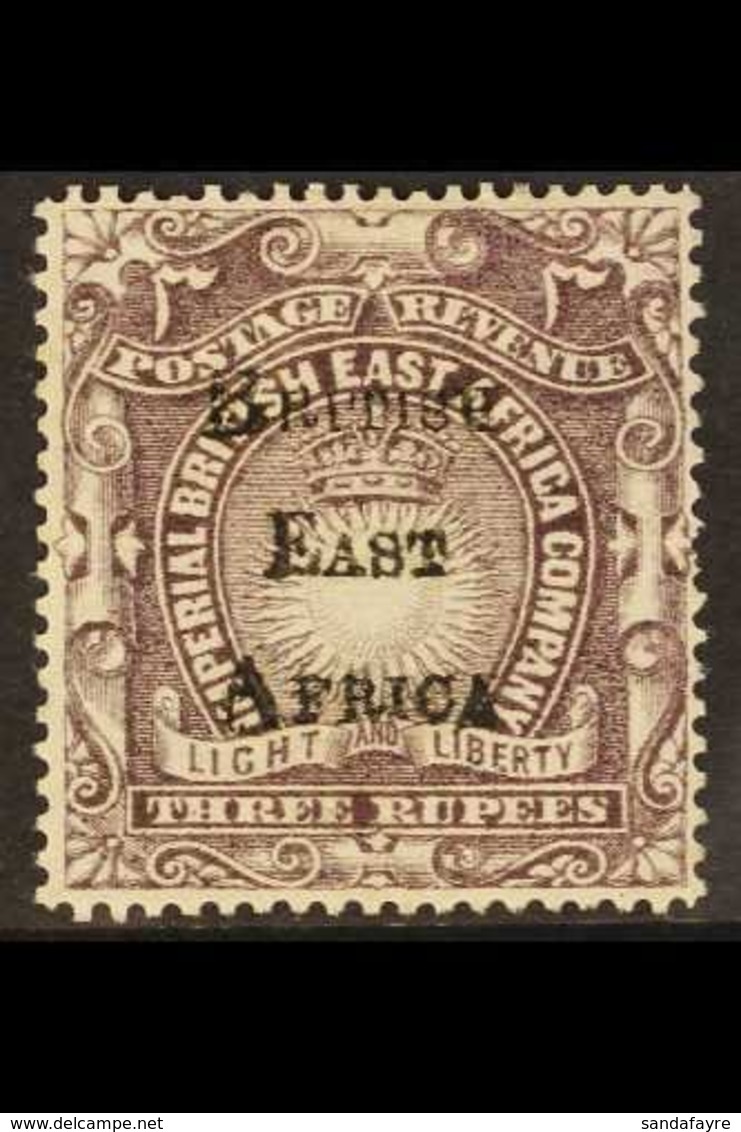 1895  3r Slate-purple, SG 45, Fine Mint. For More Images, Please Visit Http://www.sandafayre.com/itemdetails.aspx?s=6437 - Afrique Orientale Britannique