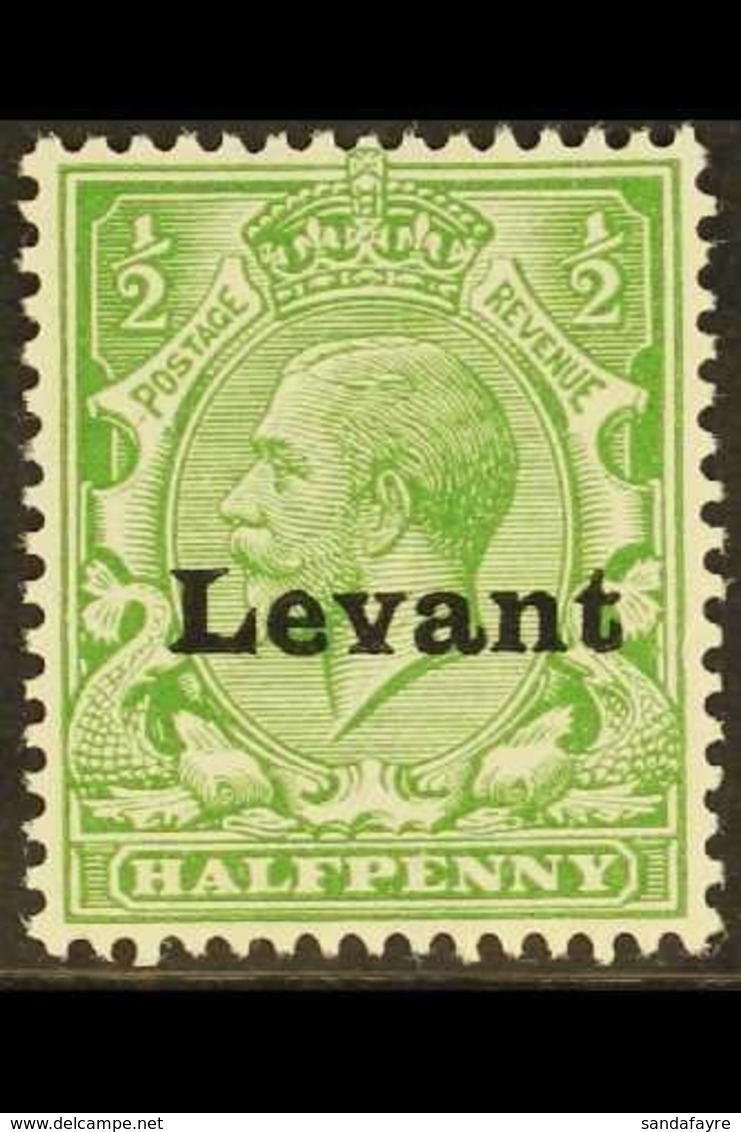 1916 SALONICA  ½d Green "Levant" Opt'd, SG S1, Very Fine Mint For More Images, Please Visit Http://www.sandafayre.com/it - British Levant
