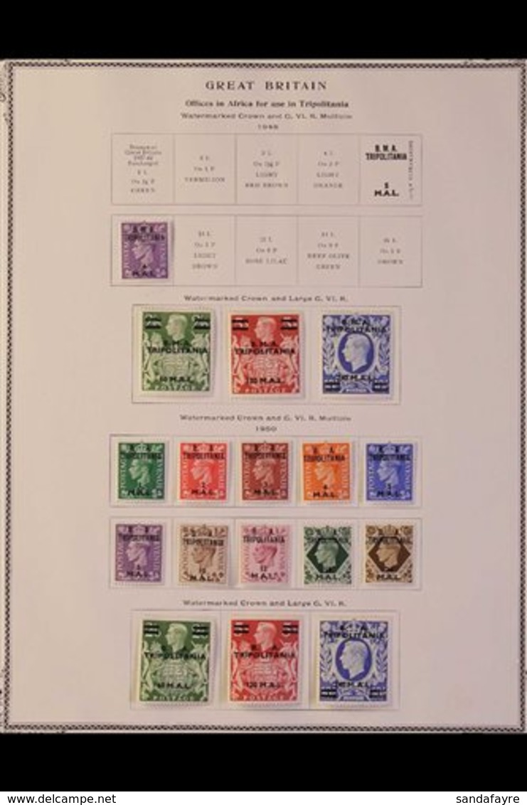 TRIPOLITANIA  1948-1951 Very Fine Mint Collection Comprising 1948 Top Values (SG T11/13), 1950 Complete Set (SG T14/26)  - Afrique Orientale Italienne