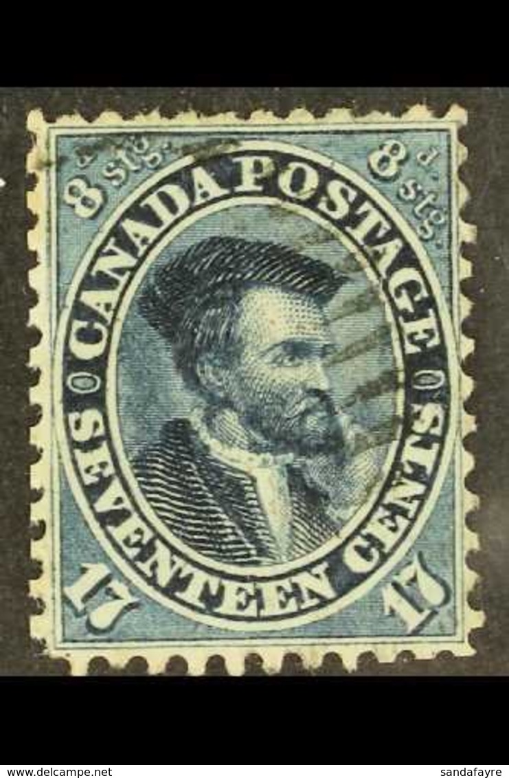 1859 CARTIER MAJOR RE-ENTRY  17c Deep Blue, Cartier, Unitrade 19ii, Fine Used, Lightly Cancelled Leaving The Double Left - Other & Unclassified