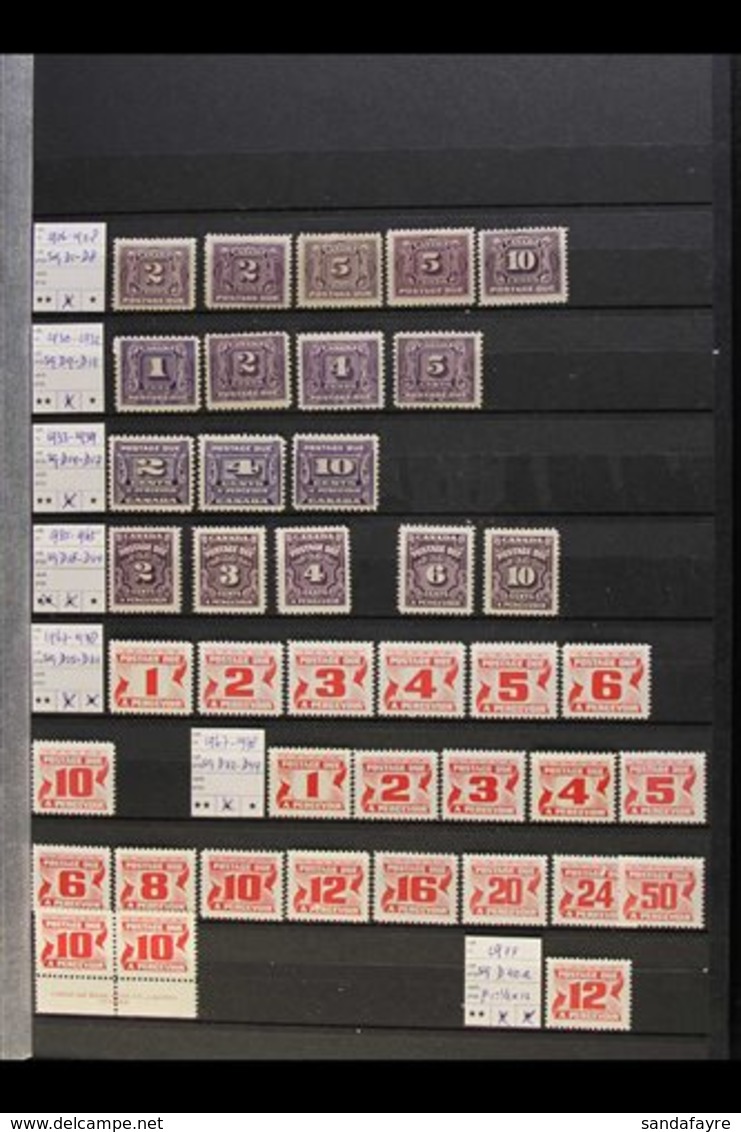 POSTAGE DUES  1906-78 FINE MINT / NEVER HINGED MINT Incl. 1906-28 To 10c Plus 2c & 5c Shades, 1930-2 To 5c, 1933-4 2c, 4 - Other & Unclassified