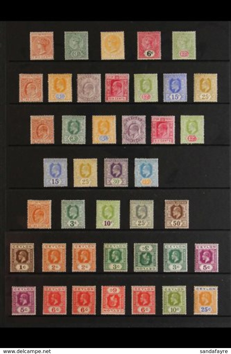 1899-1957 VERY FINE MINT COLLECTION  An Attractive Collection With Useful Ranges & Inverted Watermarks Presented Neatly  - Ceylon (...-1947)