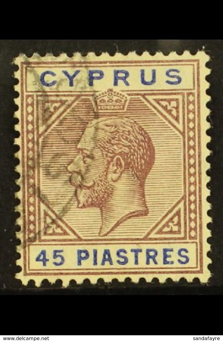 1912-15  45pi Dull Purple And Ultramarine, SG 84, Very Fine Used. For More Images, Please Visit Http://www.sandafayre.co - Other & Unclassified