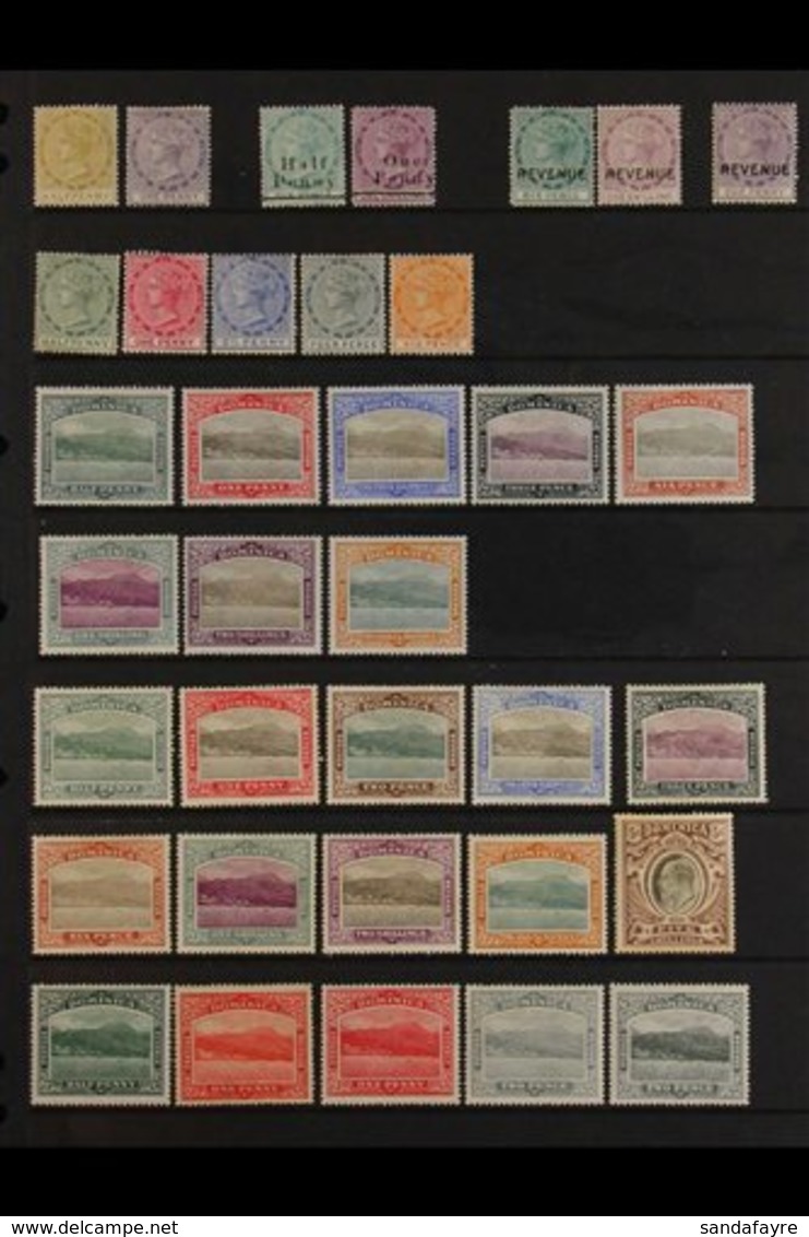 1883-1923 MINT COLLECTION  On Stock Pages, ALL DIFFERENT, Includes 1883-86 1d, 1886 ½d On 6d & 1d On 1s, 1886-90 Set To  - Dominique (...-1978)