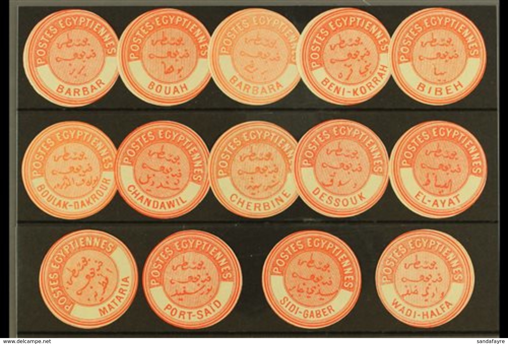 INTERPOSTAL SEALS  1882 TYPE VIIIA Very Fine Mint (mostly No Gum) All Different Selection Of Local Seals On A Stock Card - Other & Unclassified