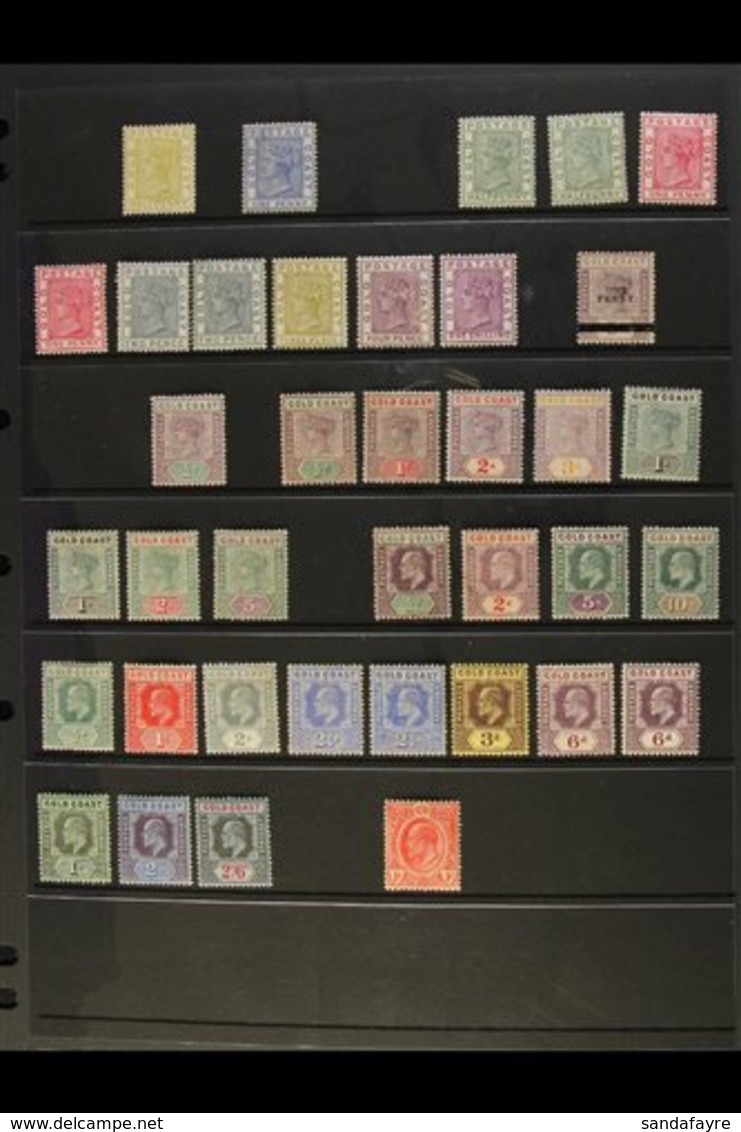 1876-1913 MINT SELECTION CAT £900+  Presented On A Stock Page. Includes 1876-84 ½d Mint & 1d Unused, 1884-91 CA Wmk To 2 - Gold Coast (...-1957)