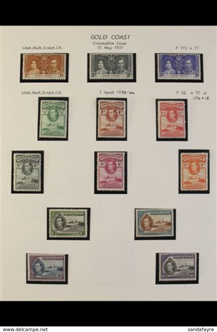 1937-52 COMPLETE KGVI MINT COLLECTION.  A Complete Run Of Basic KGVI Period Issues Plus A Number Of Additional Perfs Of  - Gold Coast (...-1957)