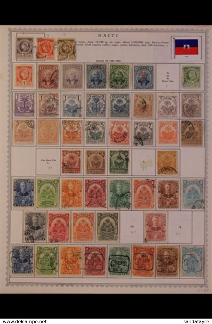 1880's - 1980's ALL DIFFERENT COLLECTION.  An Extensive, ALL DIFFERENT Mint & Used Collection On Printed Pages, Many Com - Haiti