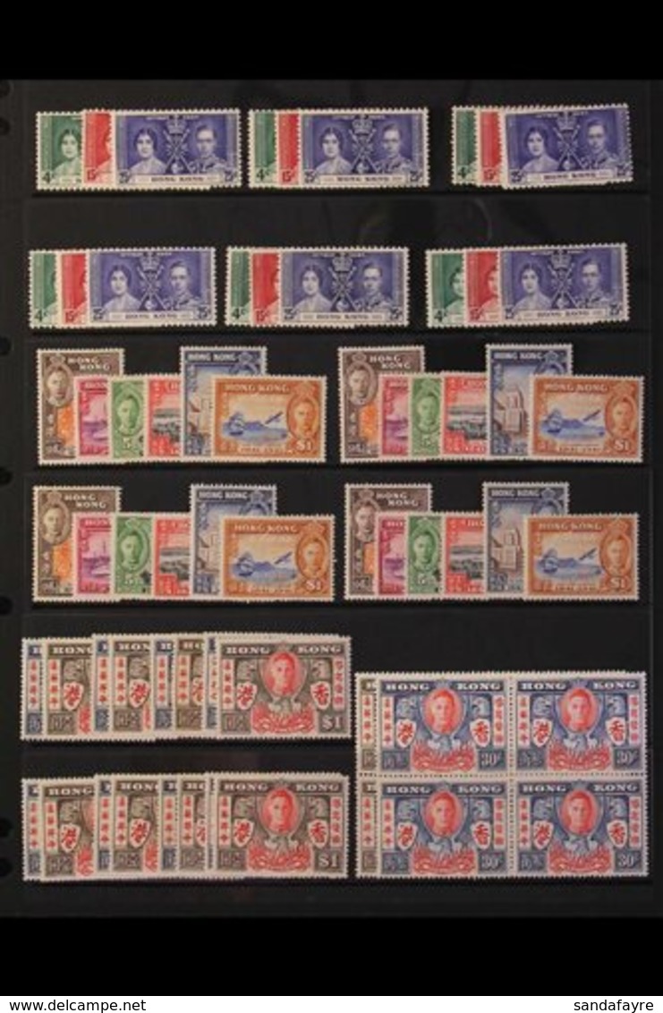 1937-1946 FINE MINT COMPLETE SETS  On A Stock Page, Includes 1937 Coronation Sets (x6), 1941 Centenary (x4) & 1946 Victo - Other & Unclassified