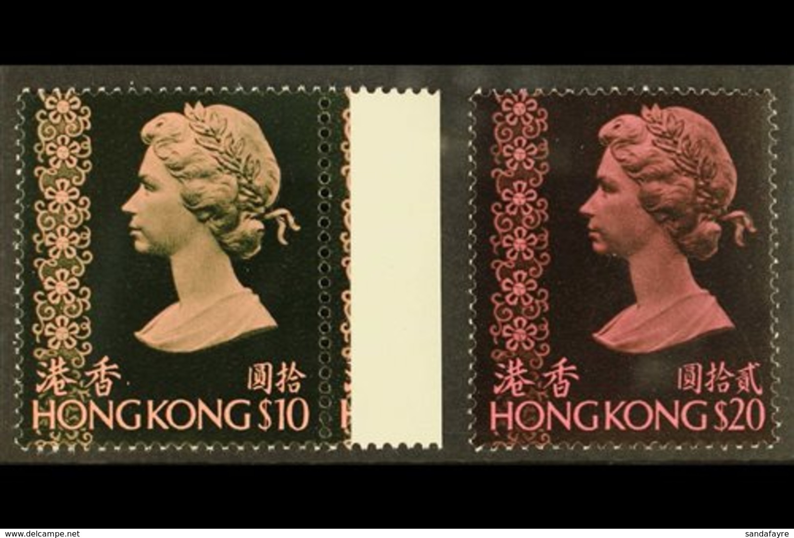 1976  No Watermark Definitive $10 And $20, SG 352/53, Very Fine Never Hinged Mint. (2 Stamps) For More Images, Please Vi - Other & Unclassified