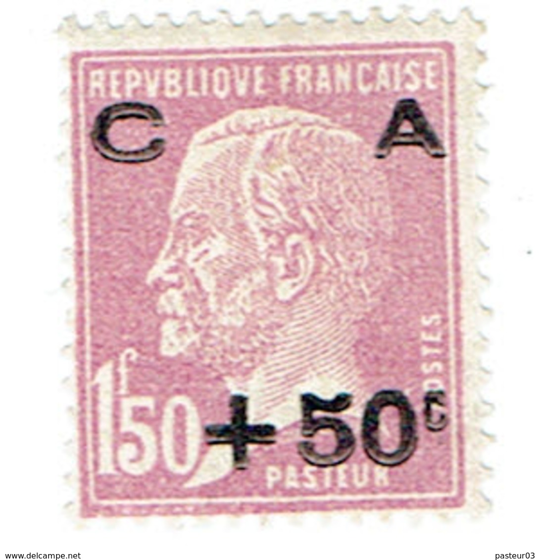 251 Pasteur Violet Surchargé CA Luxe - Neufs