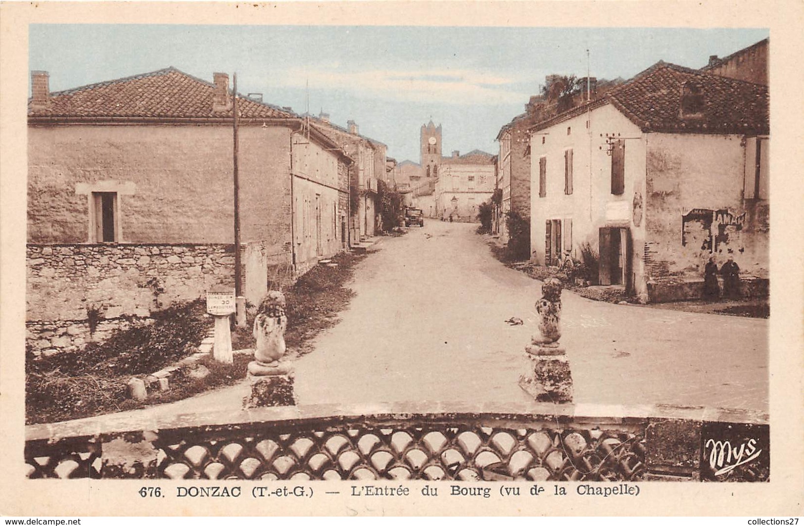 82-DONZAC- L'ENTREE DU BOURG VU DE LA CHAPELLE - Sonstige & Ohne Zuordnung