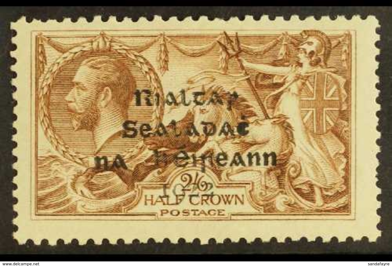 1922  2s6d Sepia-brown Dollard Overprint NISSEN RE-ENTRY (position R. 1/3 Plate 2/4 R), Hibernian T12a, Fine Mint, A Few - Other & Unclassified