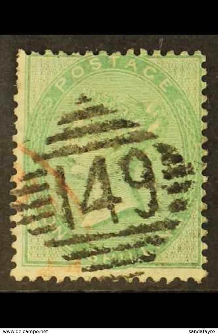 GB USED IN  1855-57 1s Green, SG 72, With "149" In Diamond Cancel (Coleraine), A Few Nibbled Perfs At Upper Left. For Mo - Other & Unclassified