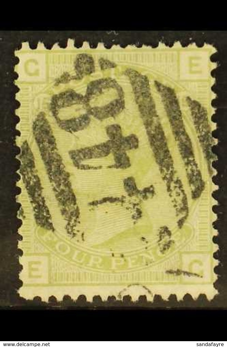 GB USED IN  1873-80 4d Sage-green, SG 153, Plate 15, With "448" In Diamond Cancel (Wexford). For More Images, Please Vis - Other & Unclassified