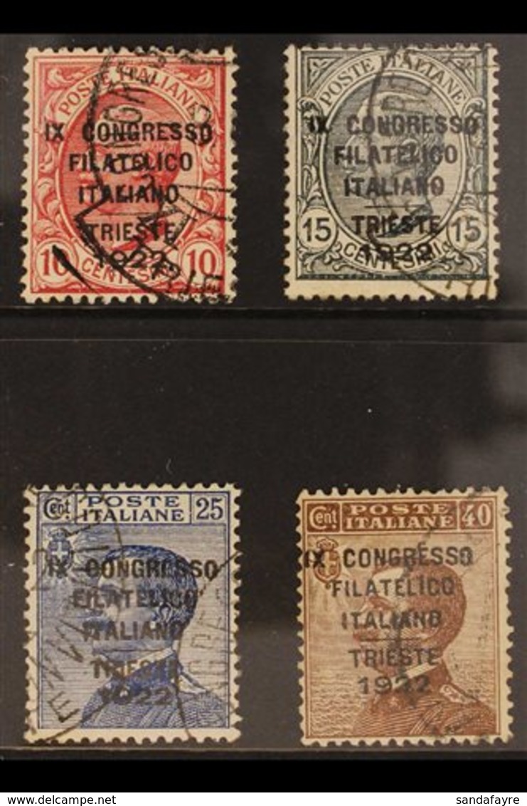 1922  Philatelic Congress Overprints Complete Set (Sassone 123/26, SG 122/25), Fine Cds Used Mostly With Special Congres - Unclassified