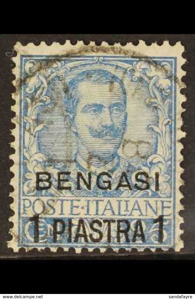 BENGHAZI  1901 1pi On 25c Blue "BENGASI" Overprint (SG 169, Sassone 1), Fine Used With Fully Dated "Bengasi" Cds's, Cent - Other & Unclassified