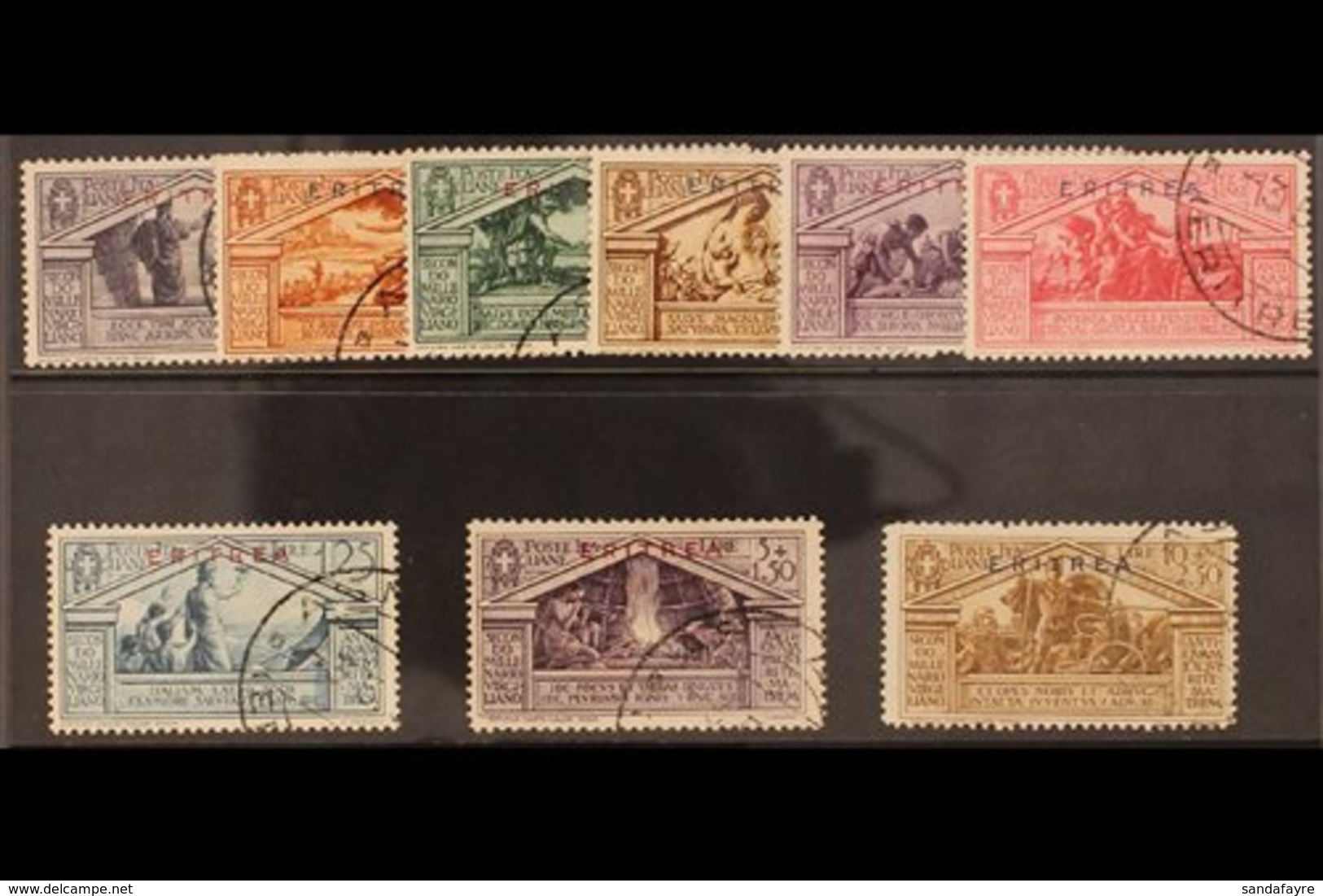 ERITREA  1930 Virgil Complete Set (Sass S. 40, SG 175/83), Very Fine Used. (9 Stamps) For More Images, Please Visit Http - Other & Unclassified