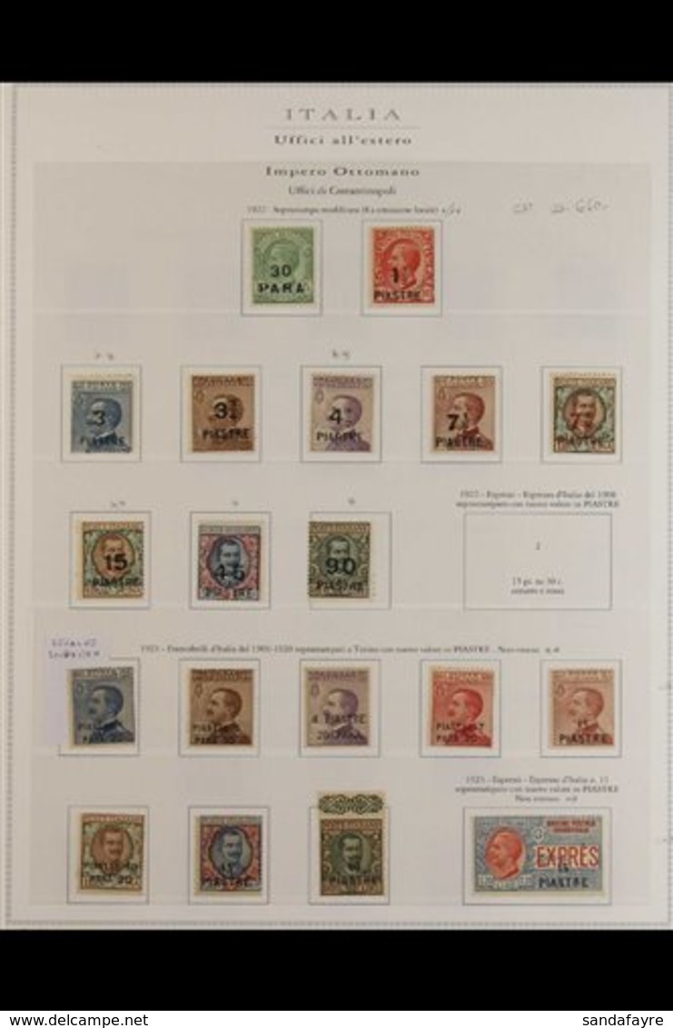 POST OFFICES IN LEVANT  1874-1923 FINE MINT COLLECTION On Hingeless Pages, All Different, Some Stamps Are Never Hinged.  - Sonstige & Ohne Zuordnung