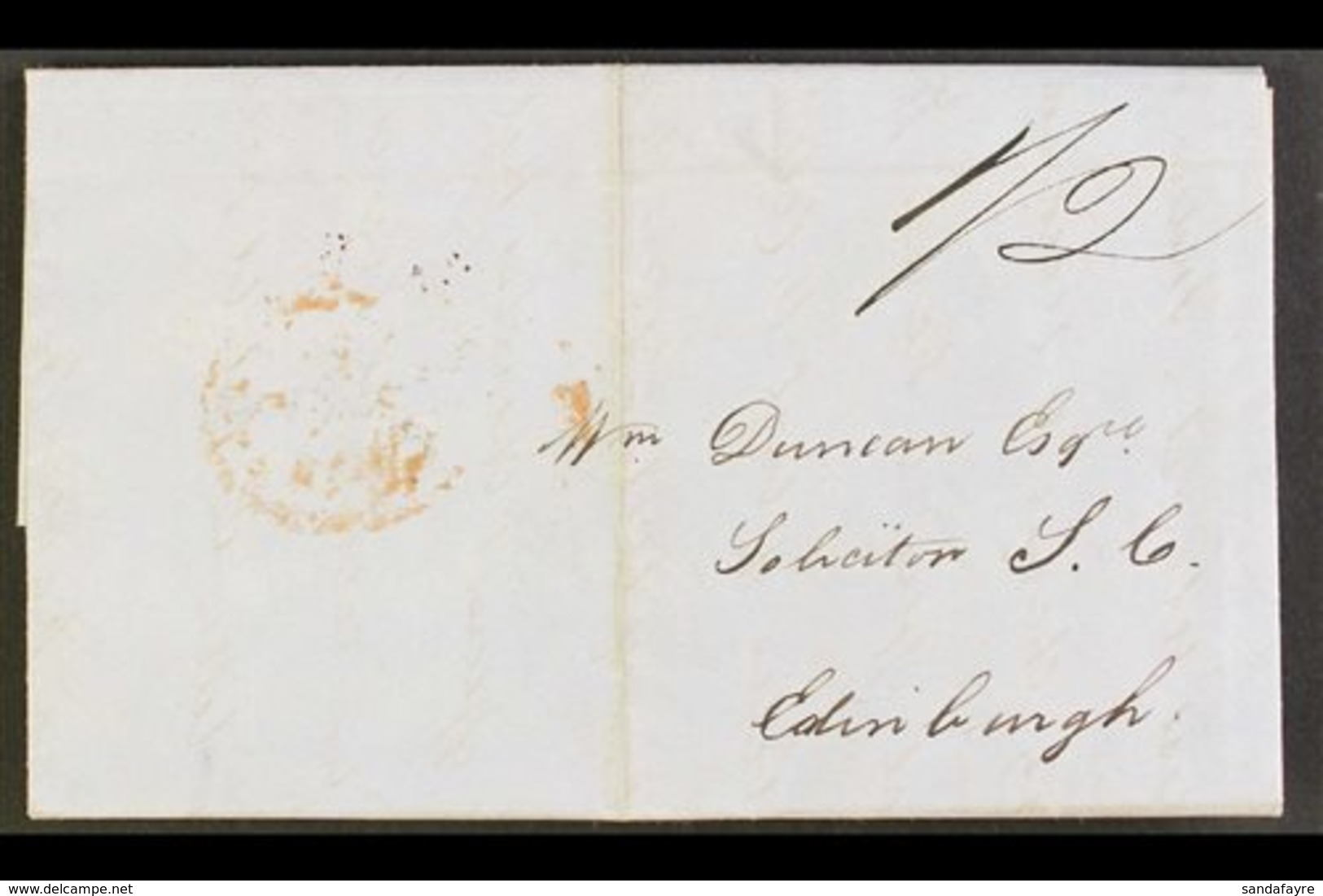 1849 SPANISH TOWN - WILLIAM WEMYSS ANDERSON LETTER  (March) Entire Letter To Scotland, Legal Content Regarding Church Bu - Jamaica (...-1961)