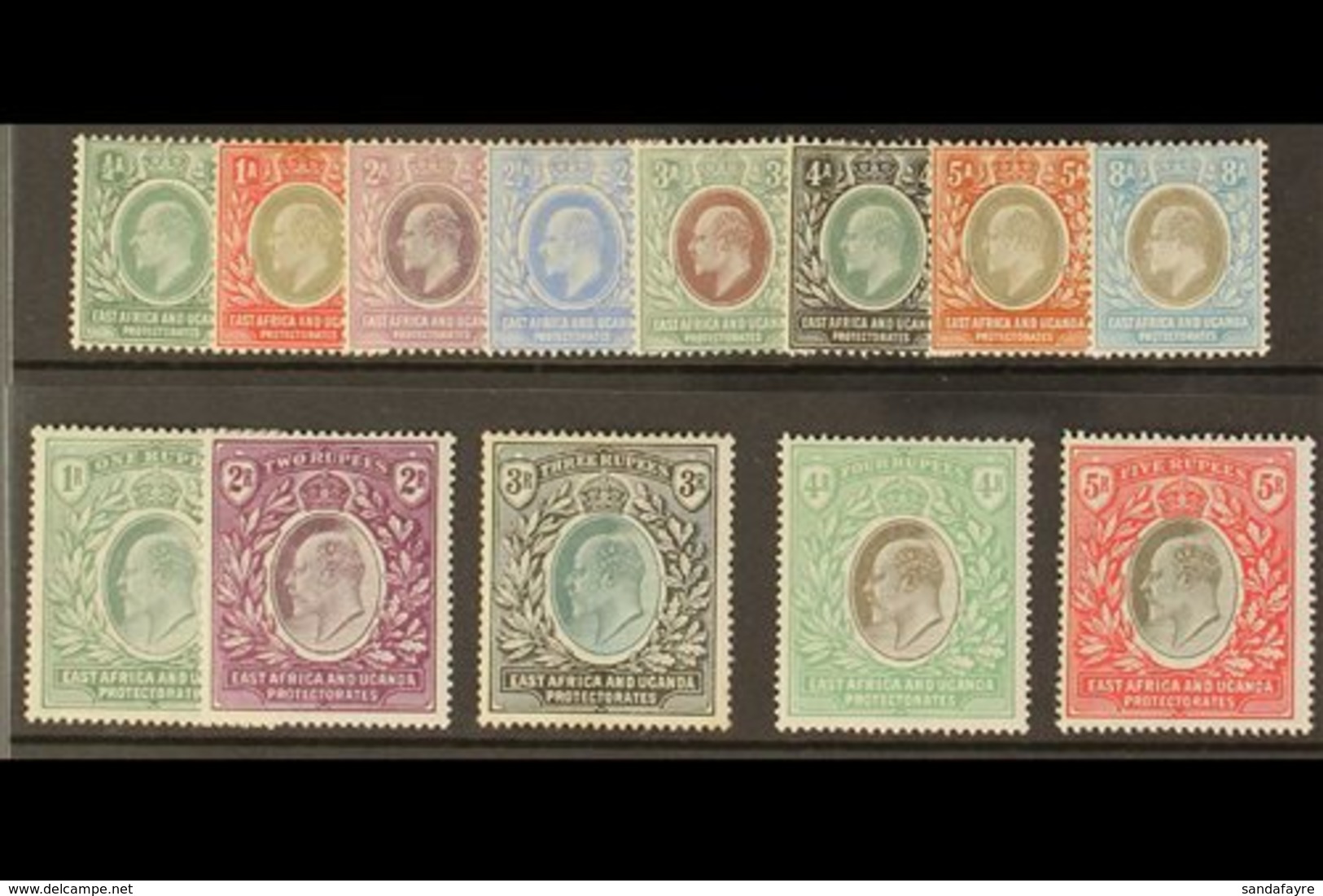 1903 - 04  Ed VII Set Complete To 5r, Wmk CA, SG 1-13, Very Fine And Fresh Mint. (13 Stamps) For More Images, Please Vis - Vide