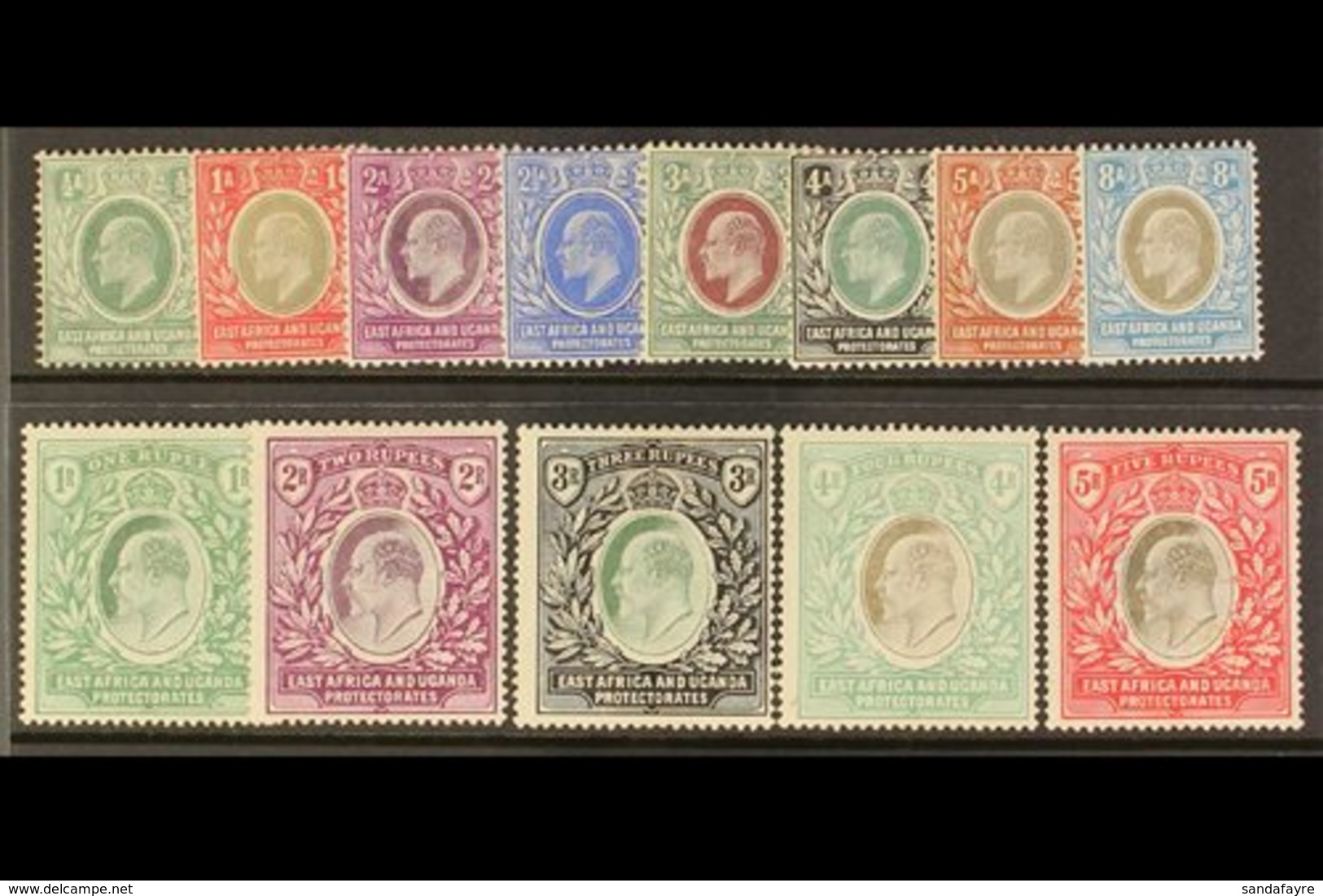 1904 - 07  Ed VII Set Complete To 5r, Wmk MCA, SG 17/30, Very Fine Mint. (13 Stamps) For More Images, Please Visit Http: - Vide