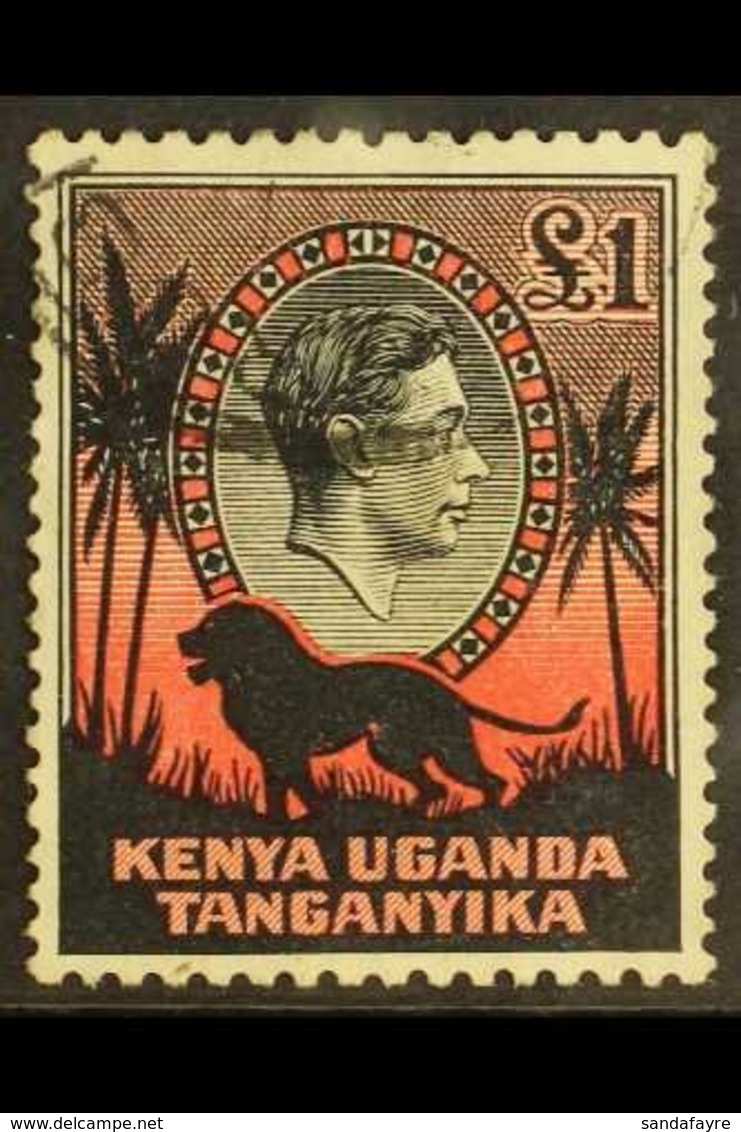1938-54  £1 Black And Red, Perf 11¾ X 13, SG 150, Very Fine Used. For More Images, Please Visit Http://www.sandafayre.co - Vide