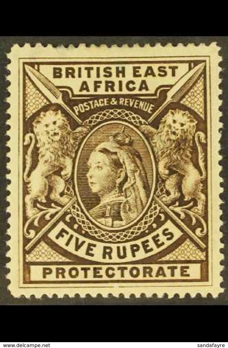 BRITISH EAST AFRICA  1897 5r Deep Sepia, SG 96, Mint , Some Thinning At Top. For More Images, Please Visit Http://www.sa - Vide