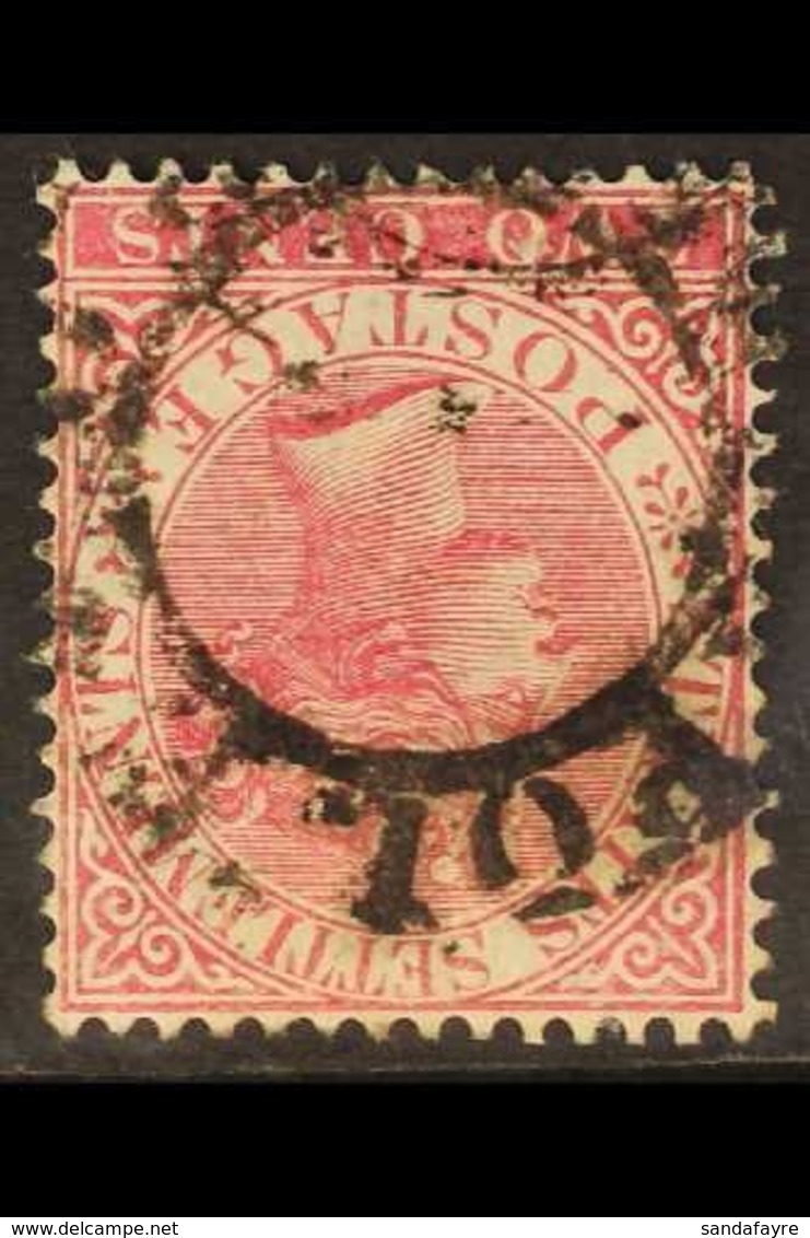 1883-91  2c Bright Rose WATERMARK INVERTED Variety, SG 63aw, Fine Used, Scarce. For More Images, Please Visit Http://www - Straits Settlements